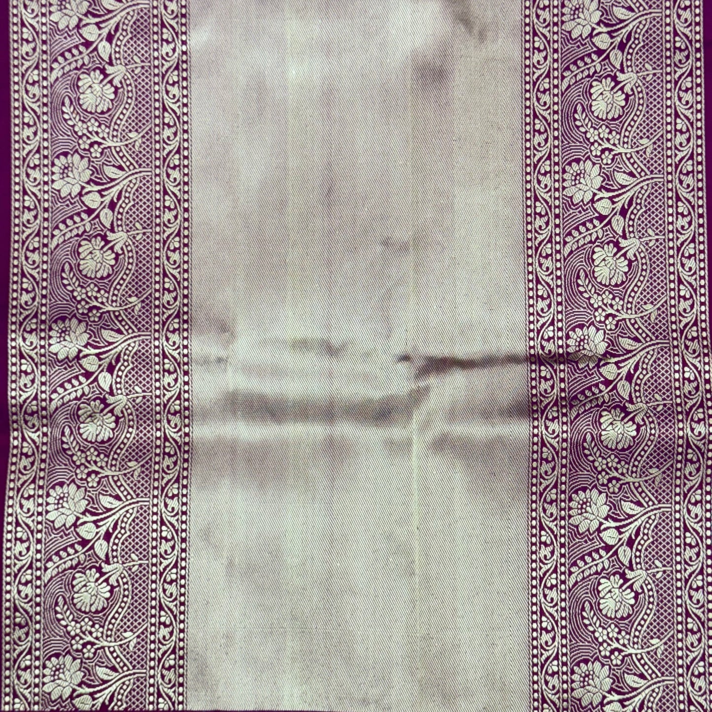 Pure Katan Phekwa Handwoven Butidar Meenakari Magenta Banasari Saree