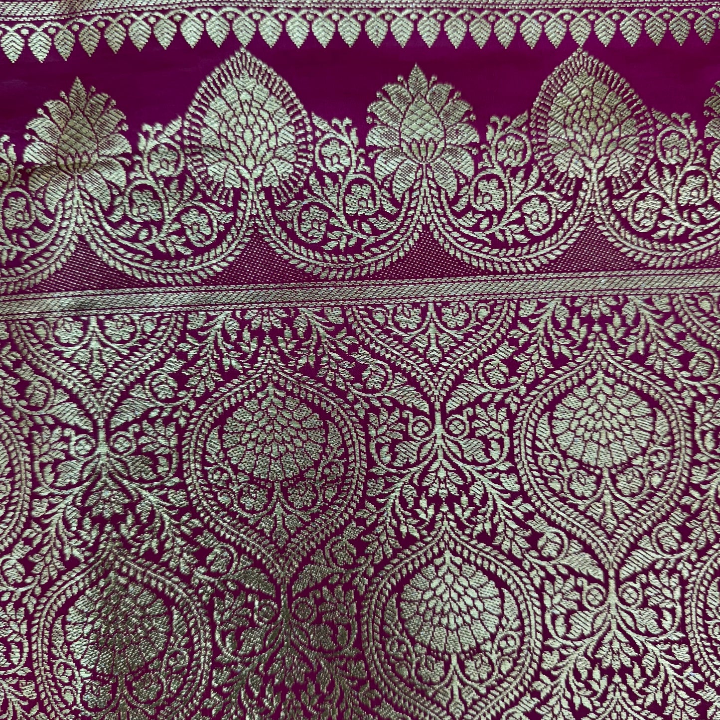 Katan Silk Phekwa Butidar Design Off White Banarasi Saree