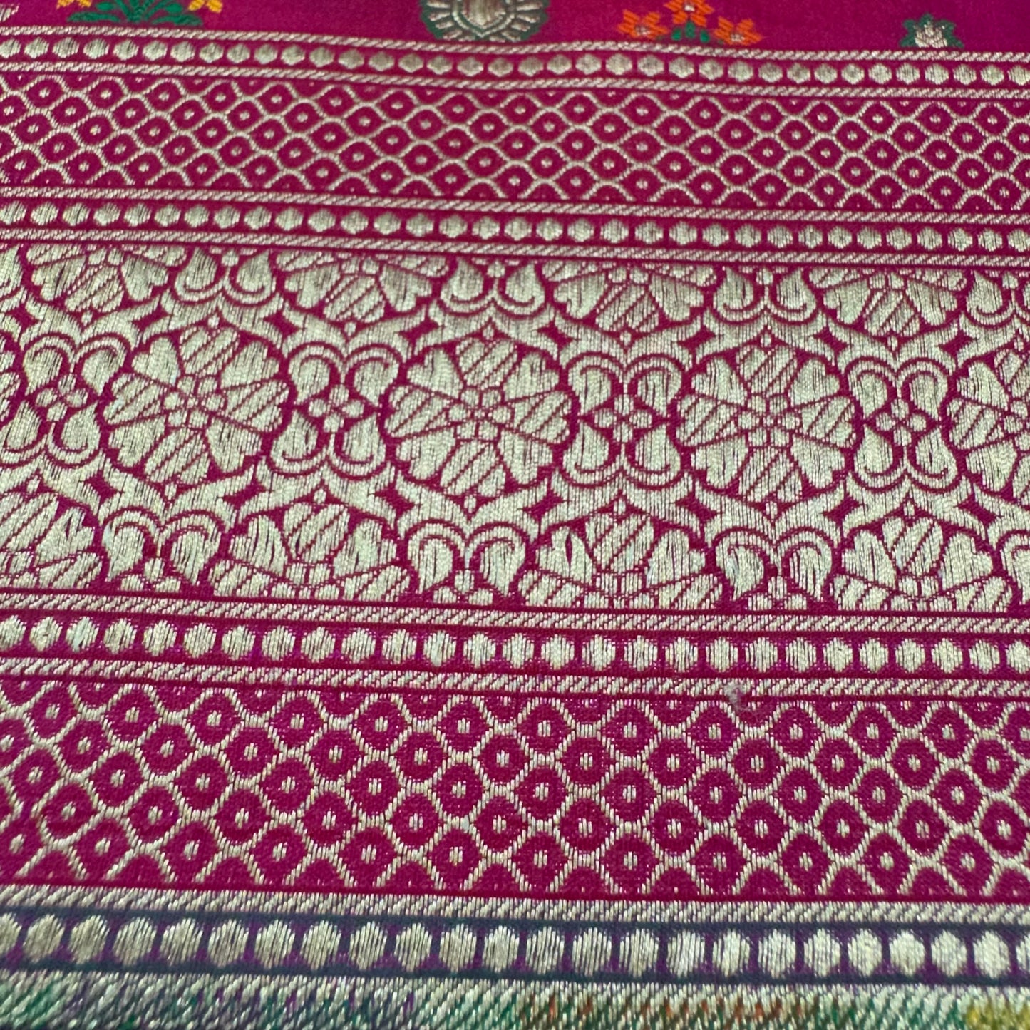 Pure Katan Kadhua Handwoven Butidar Meenakari Red Banasari Saree