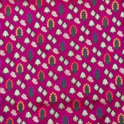 Pure Katan Kadhua Handwoven Butidar Meenakari Red Banasari Saree