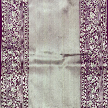 Pure Katan Phekwa Handwoven Butidar Meenakari Magenta Banasari Saree