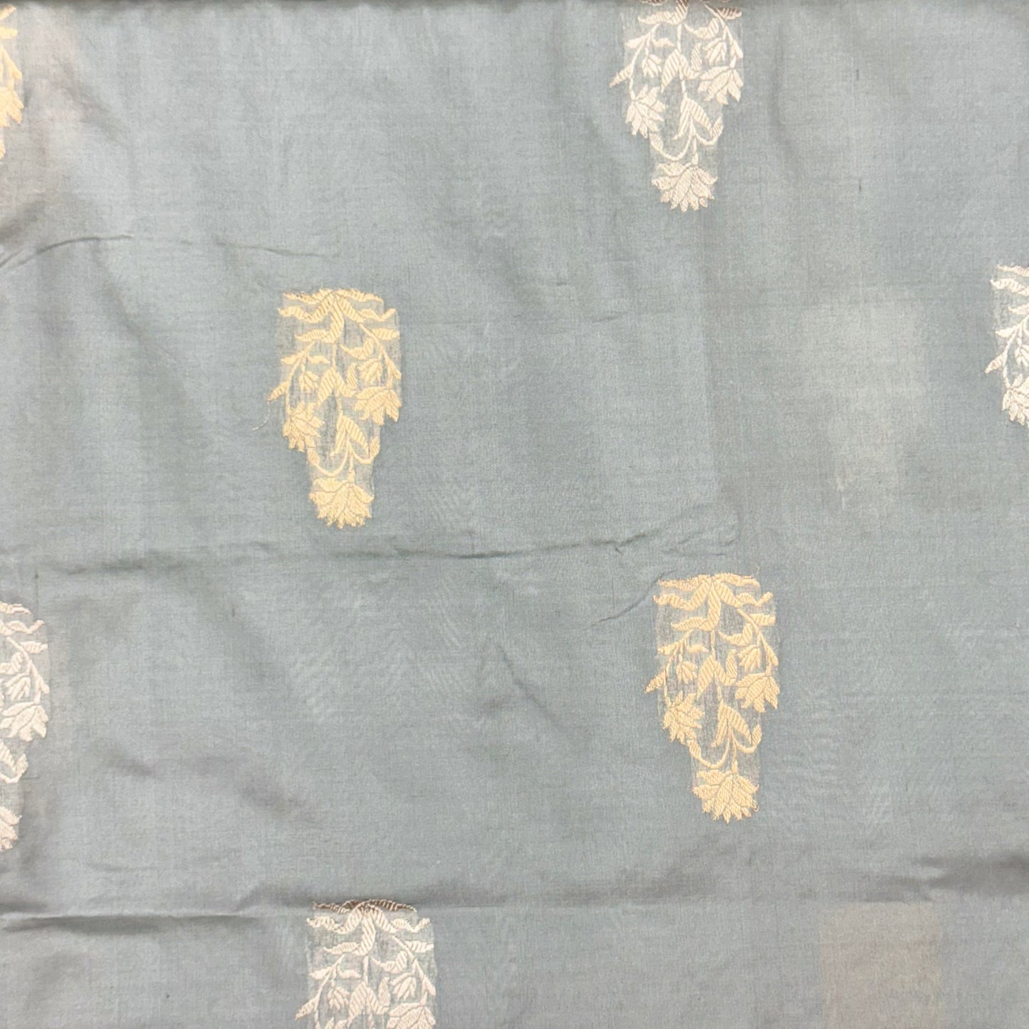 Pure Katan Kadhua Handwoven Butidar Ash Grey Banasari Saree