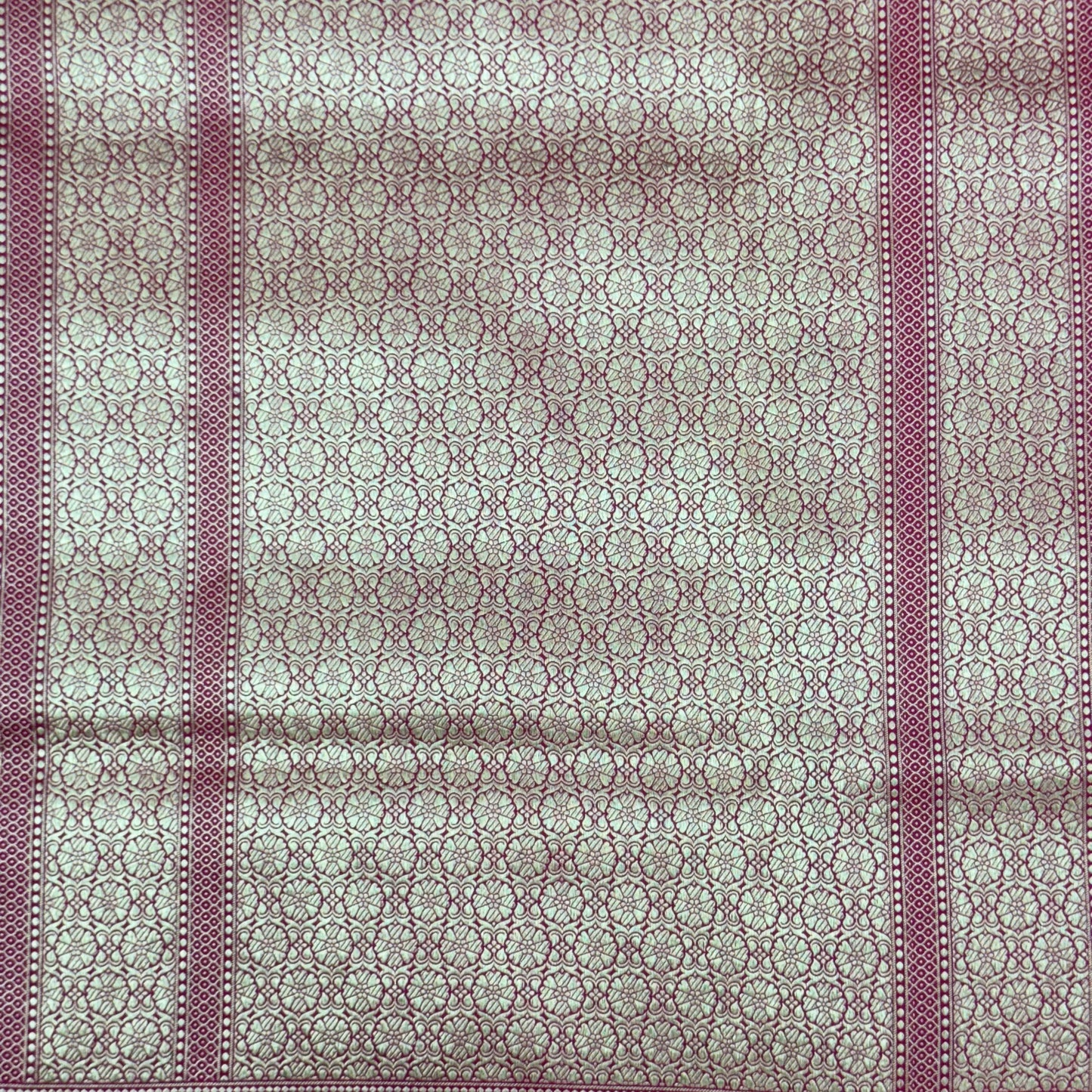 Pure Katan Kadhua Handwoven Butidar Meenakari Red Banasari Saree