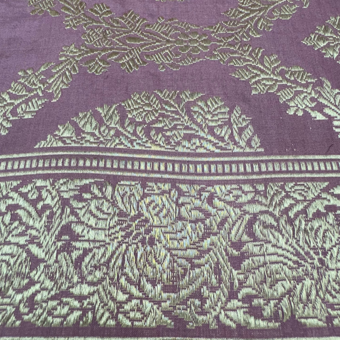 Pure Katan Kadhua Handwoven Butidar Ash Grey Banasari Saree