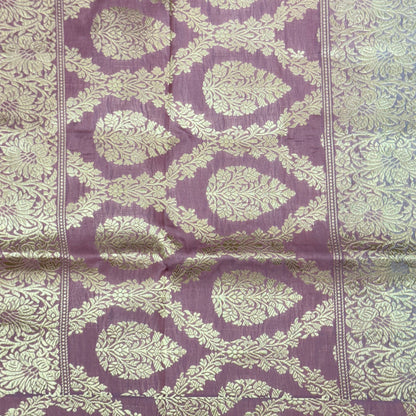 Pure Katan Kadhua Handwoven Butidar Ash Grey Banasari Saree